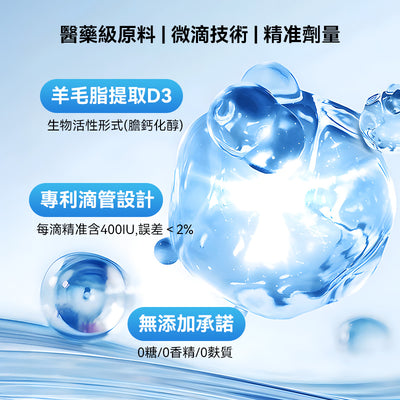 美國 Ddrops 400iu 嬰兒維生素D3滴劑2.5ml