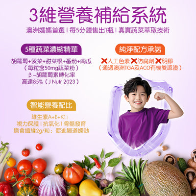 澳洲 Natures Way 佳思敏蔬菜軟糖60粒