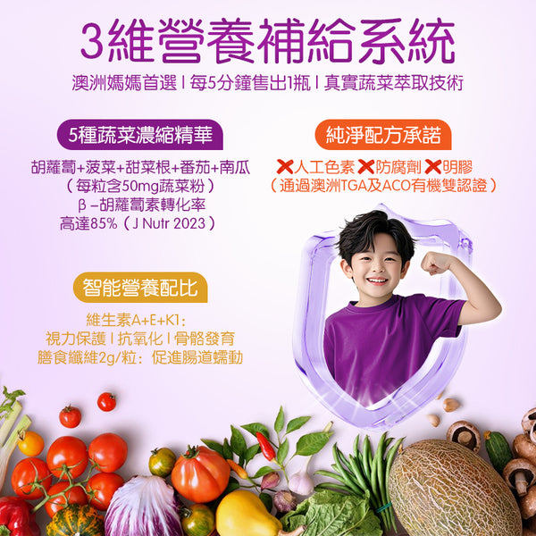 澳洲 Natures Way 佳思敏蔬菜軟糖60粒